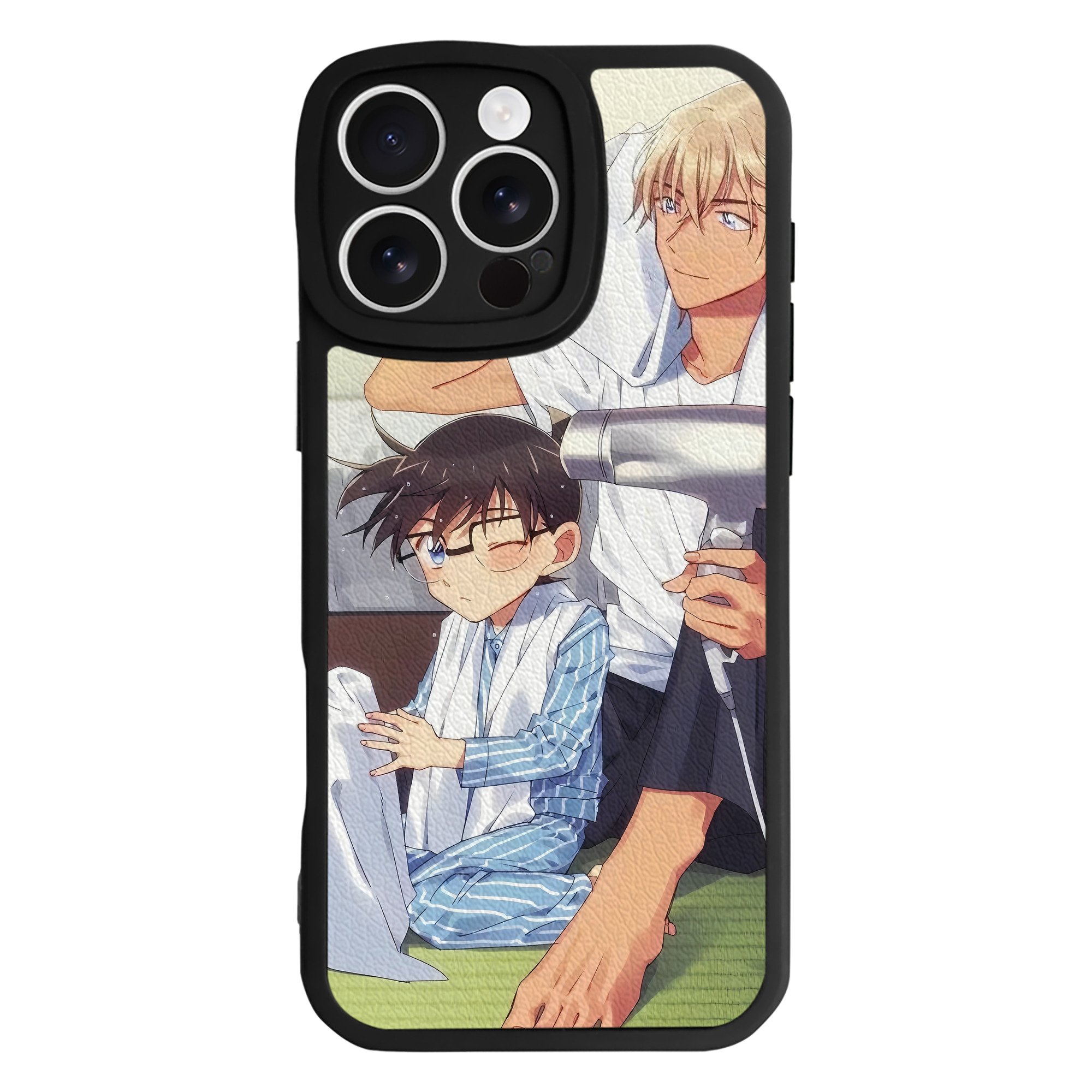 （画像用） 名探偵コナン Detective Conan 【iPhone 16シリーズ対応】シリコンスマホケース（レザー調） 材質：シリコン